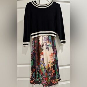 Floral Black and Multicolor Dress